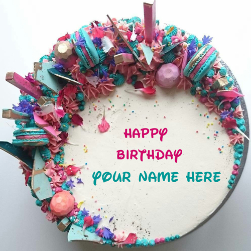 Beautiful Birthday Wishes Cake Topper With Your Name