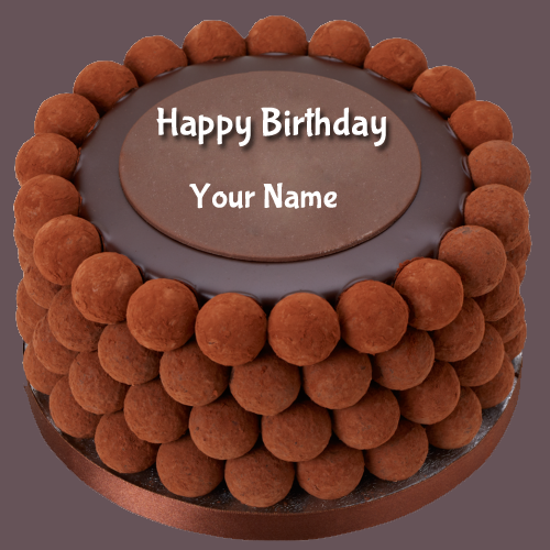 Write Name on Birthday Wishes Chocolate Balls Cake