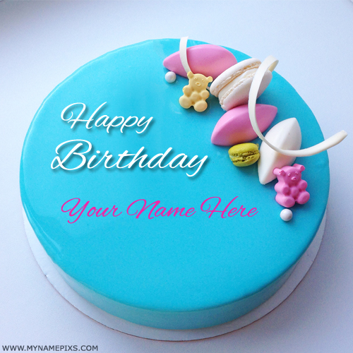 Make Birthday Wishes Online By Printing Name on Cake