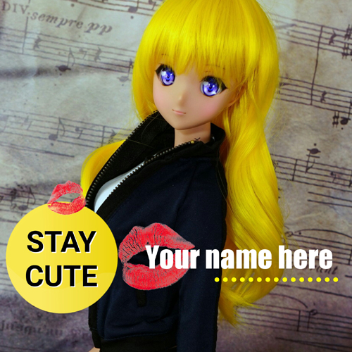 Cute Charming Baby Doll Greeting For Girls With Name