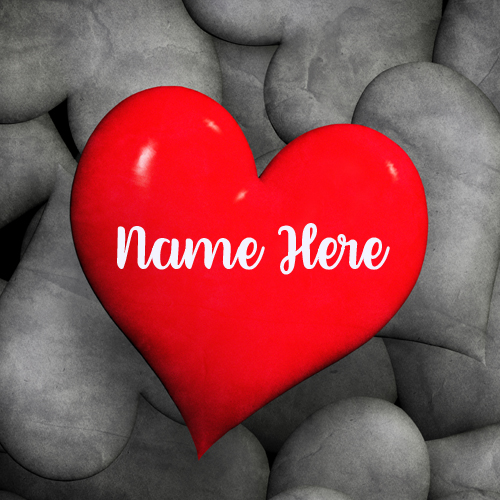 Beautiful Shining Red Heart Picture For Lover With Name