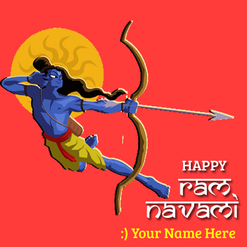 Happy Ram Navami Wishes Greeting With Your Name