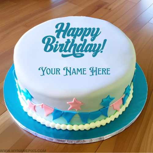 Happy Birthday Wishes Custom Cake With Your Name Edit