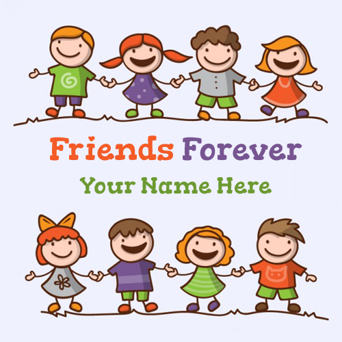 Happy Friends Forever Greeting Card With Your Name