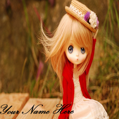 Write Your Name On Cute Stylish Doll Online