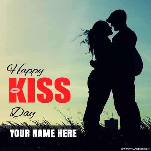 Happy Kiss Day Valentine Week Wishes Greeting With Name