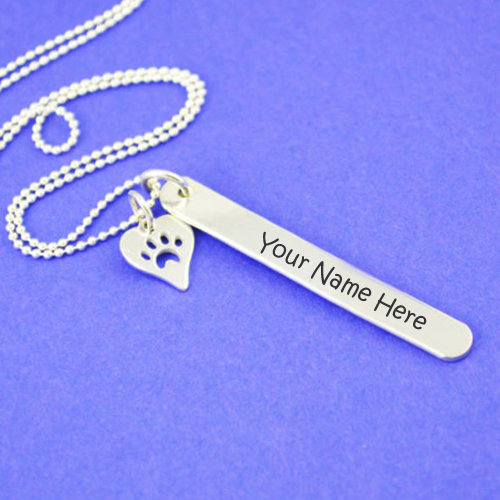 Personalized Love Sterling Silver Necklace With Name