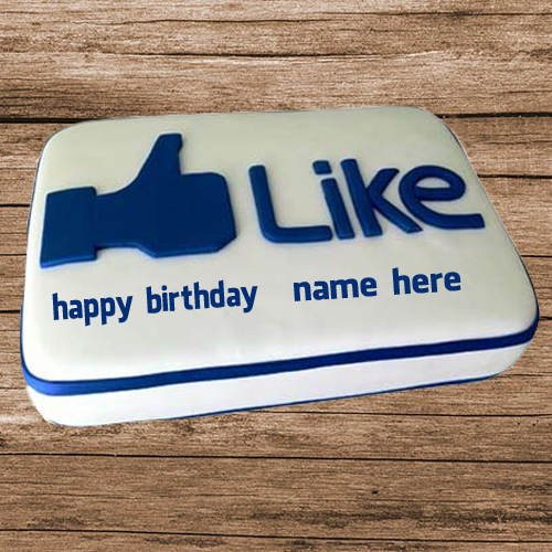 Write Name on Birthday Special Facebook Like Cake