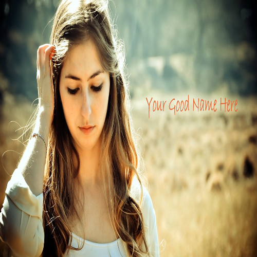 Write Your Name On Beautiful Sad Girl Online