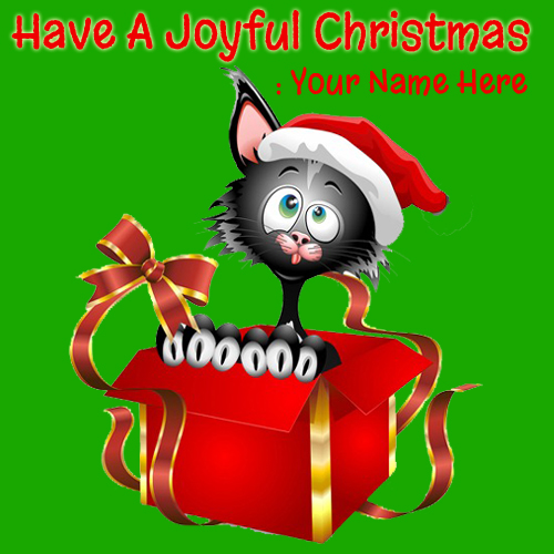 Write Name on Have a Joyful Christmas Funny Greeting