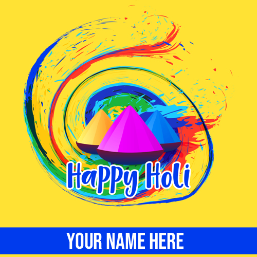 Holi Festival Celebration Latest Greeting With Name