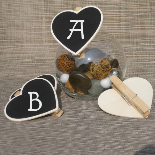 Print Your Alphabets on Heart Shape Showpiece