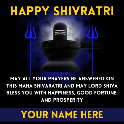 Write Name on Maha Shivratri Festival Social Media Post