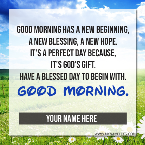 Have a Blessed Morning Wishes Quote Greeting With Name