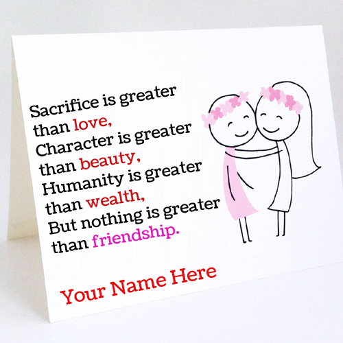 Write Name on Cute Friends Forever Love Quote Pics