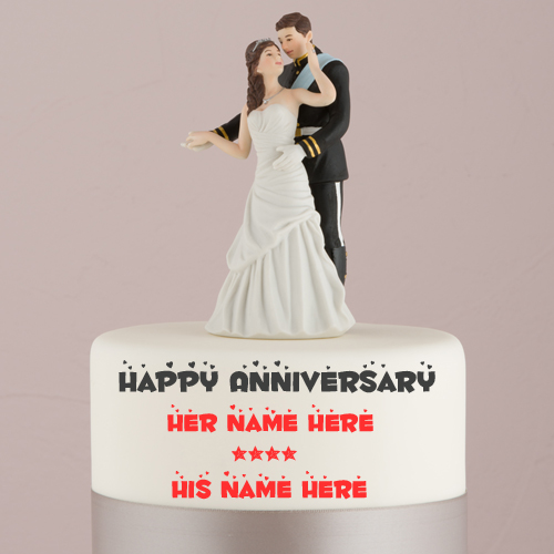 Prince and Princess Wedding Couple Cake With Name