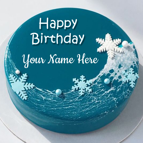 Mirror Glaze Chocolate Birthday Wishes Cake With Name