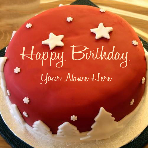 Write Your Name On Star Birthday Cake Online Free.