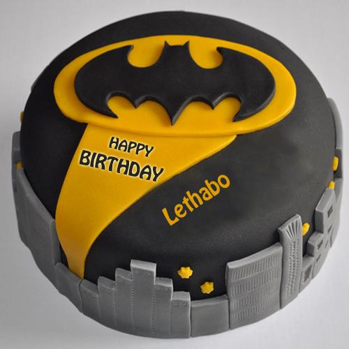 Write Name on Batman Birthday Cake For Brother