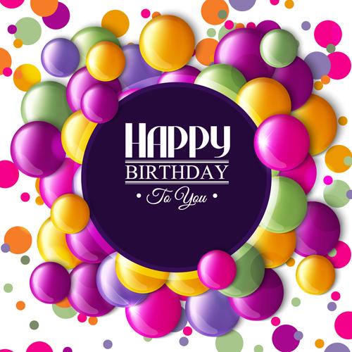 Write Name on Birthday Card With Coloured Balloons