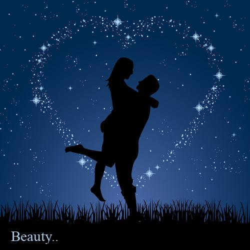 Write Your Name On Couple Love Night Stars Background