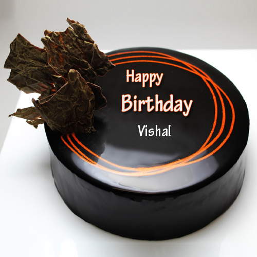 Happy Birthday Chocolate Round Cake With Custom Name