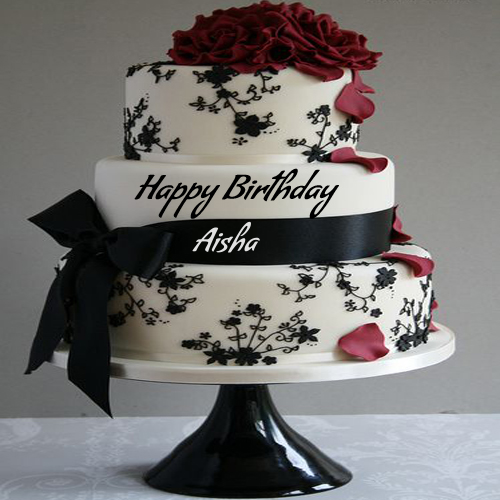 Write Name On Birthday Cake Pic Wrapped By Ribbon