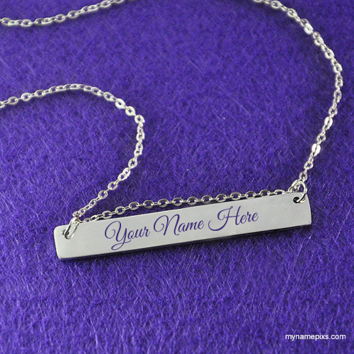 Write Your Name On Silver Chain Locket Online Free.