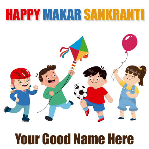 Happy Uttarayan 2018 Kite Festival Greeting With Name