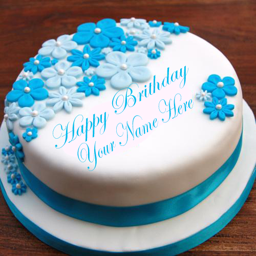 Write Name on Happy Birthday Cake 