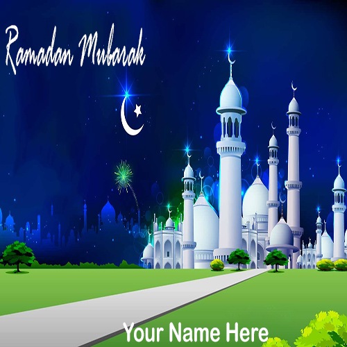 Write Your Name On Eid Mubarak Greetings Online