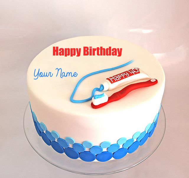 Write Name on Happy Birthday Dentist Doctor Cake
