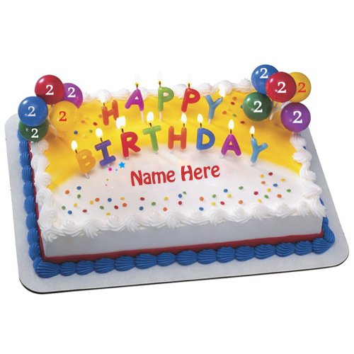 Happy 2nd Birthday Special Designer Cake With Name