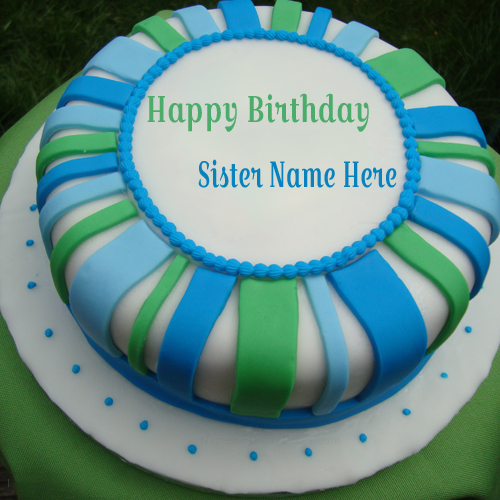 Write Name On Happy Birthday Cake For Angel Sister