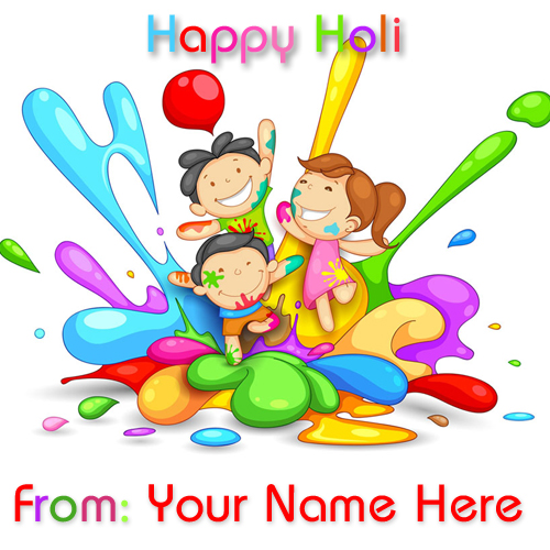 Write Name on Happy Holi 2015 Greetings Online Free