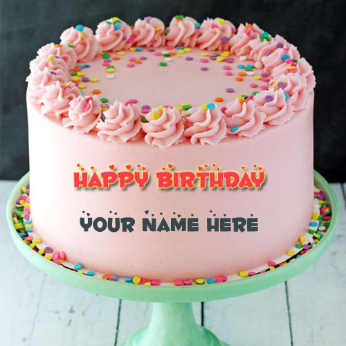 Happy Birthday Smooth Buttercream Round Cake With Name