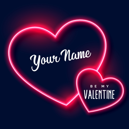 Happy Valentines Day 2019 Heart Greeting Card With Name