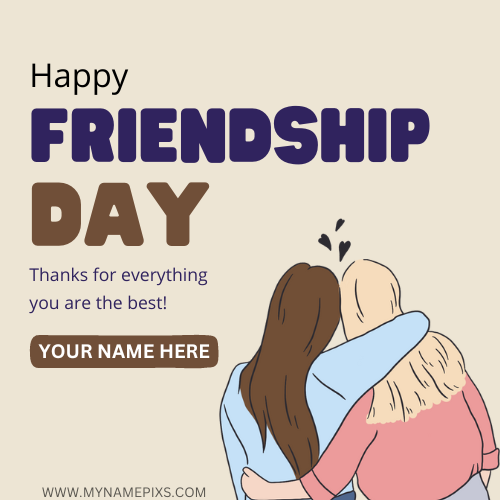 Friendship Day New Images With Custom Names of Friends
