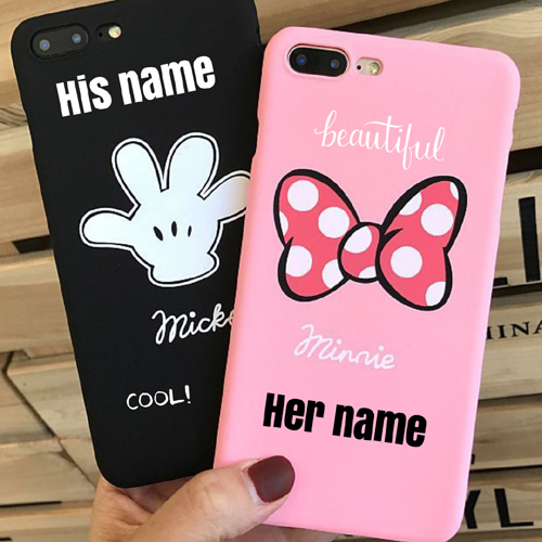 Elegant Mobile Case For Love Couple With Custom Name
