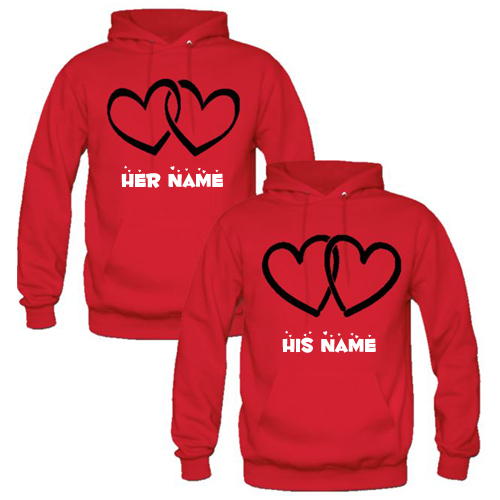 Write Name on Couple Love Hoodies Profile Picture