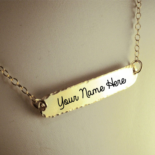 Write Name on Gold Plated Beautiful Designer Necklace