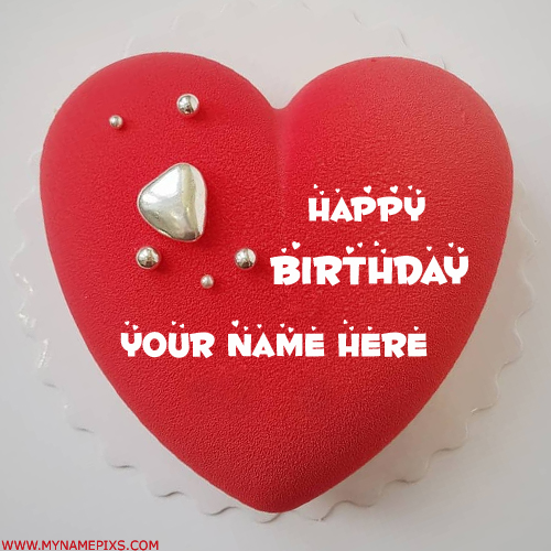 Heart Name Cake For Girlfriend Birthday Celebration