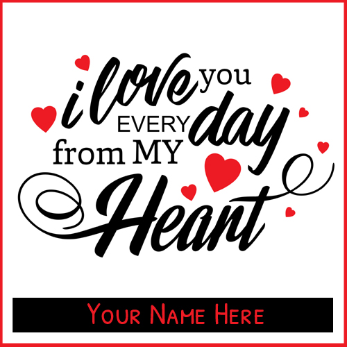 I Love You Propose Special Romantic Greeting With Name