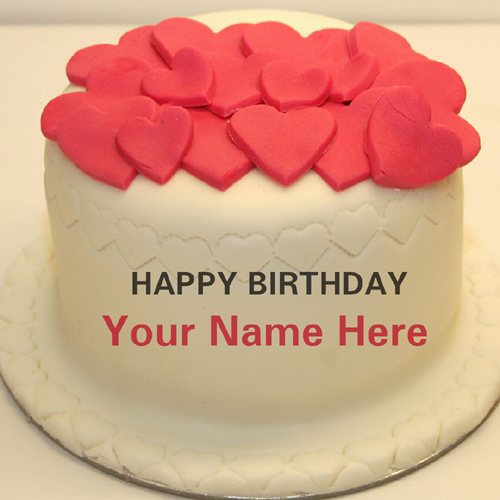 Happy Birthday Wishes Multipurpose Heart Cake With Name