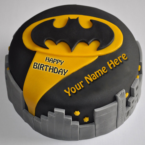 Write Name on Batman Birthday Cake For Brother