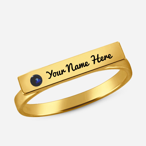 Write Your Name on Engagement Ring with Birthstone