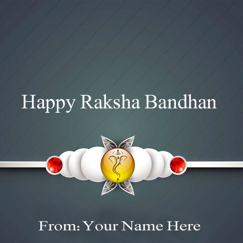 Write Your Name On Rakhi Greetings Picture Online