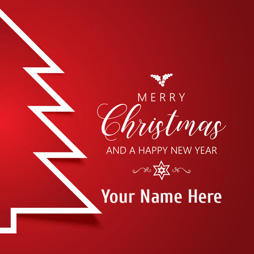 Merry Christmas Happy Holidays New Greeting With Name