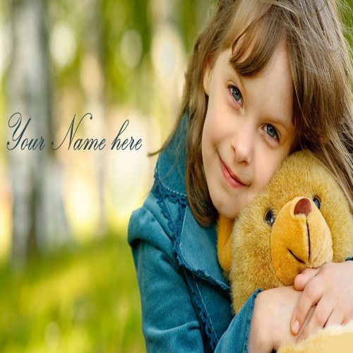 Write Name On Little Cute Beautiful Smile Girl Online