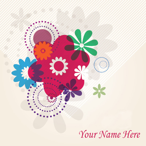 Write Your Name On Traveling Flowers Online